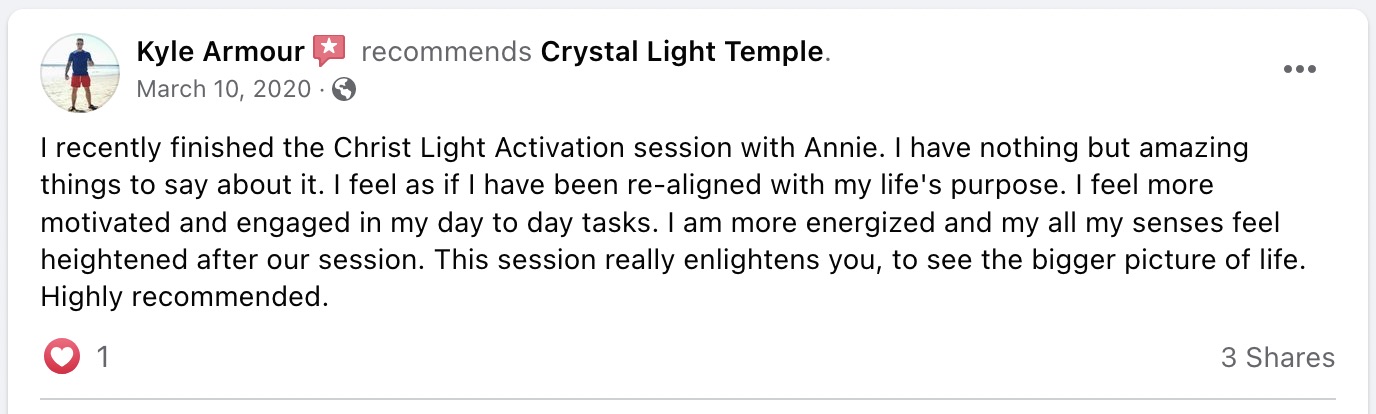 Annie Bal Crystal Light Temple - Review